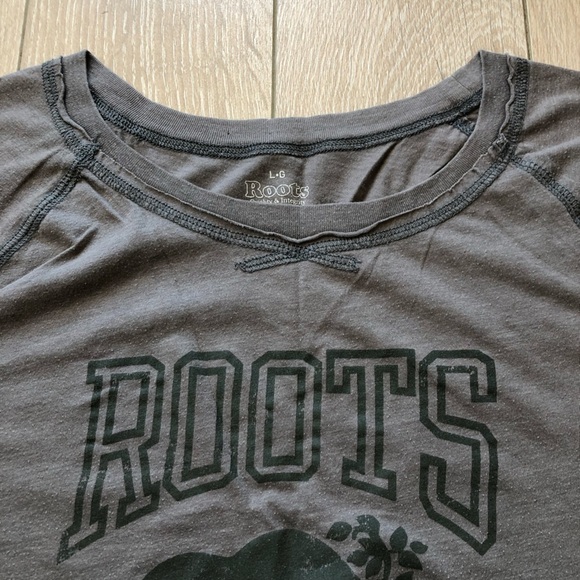 Roots Athletics Long Sleeve Shirt in Gray Women’s Size L - Picture 5 of 11